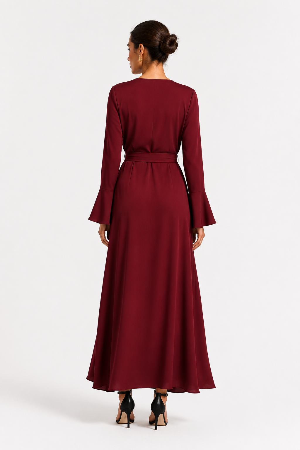 Elegant Wrap Midi Dress